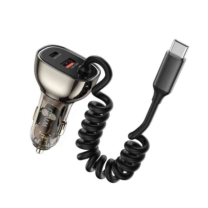WIWU WI-QC016 90W PD+QC TRANSPARENT CAR CHARGER